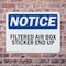 Signmission Filtered Air Box Sticker End Up, 18 in W x Rectangle, Plastic OS-2PACK-NS-P-1218-L-12503 - alternate 6